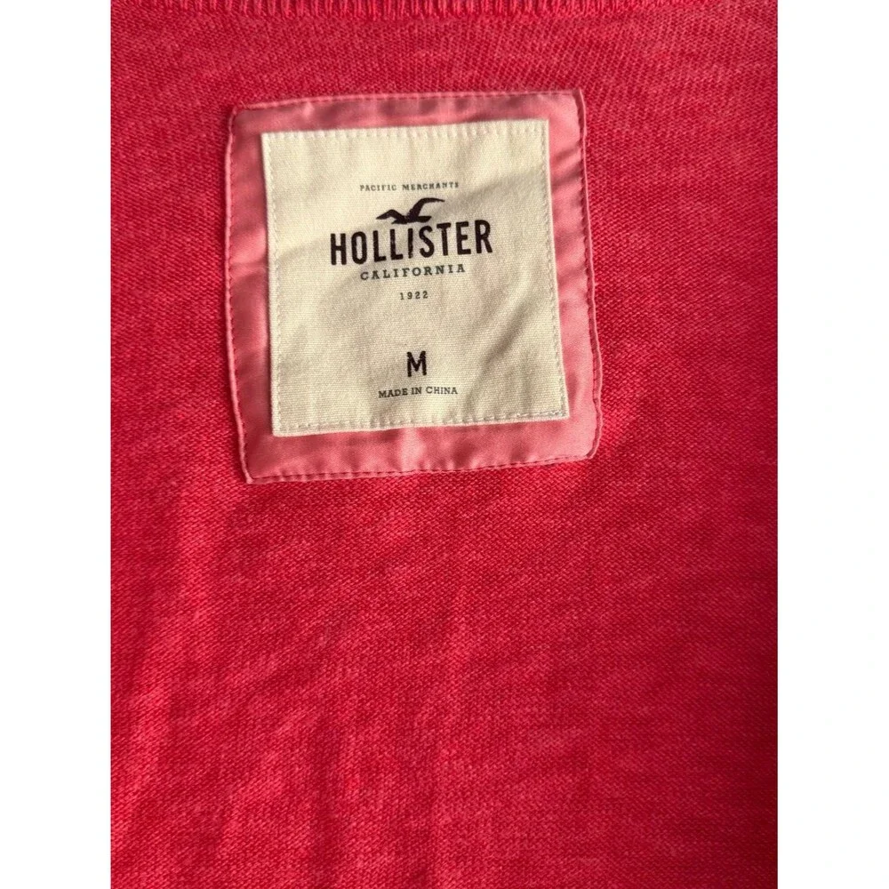 Hollister Coral Pink Ruffle Cardigan Y2K Sweater Women’s Size Medium